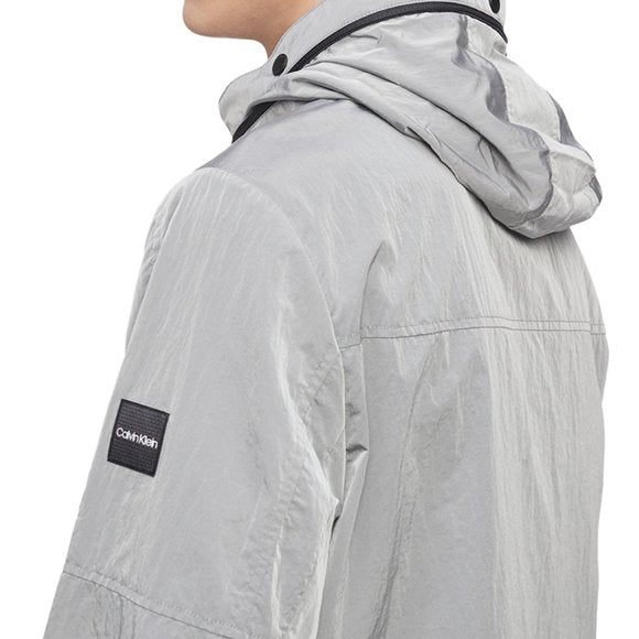 CALVIN KLEIN Mens Gray Field Jacket with Zip-Out H