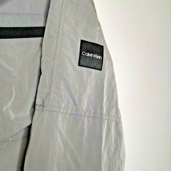 CALVIN KLEIN Mens Gray Field Jacket with Zip-Out H