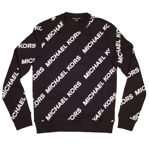 MICHAEL KORS Men’s Allover Logo Crewneck Sweatshirt