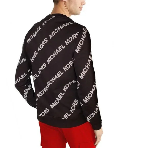 MICHAEL KORS Men’s Allover Logo Crewneck Sweatshirt