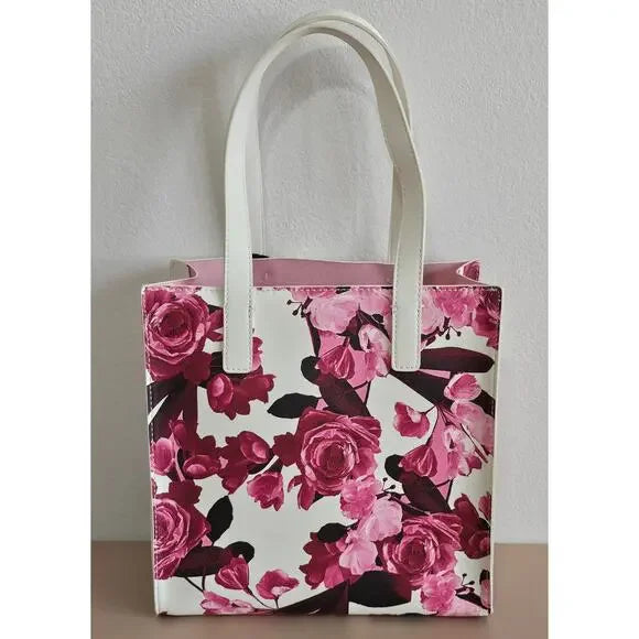 TED BAKER Women's The Icon Pink Floral Tote Bag Purse