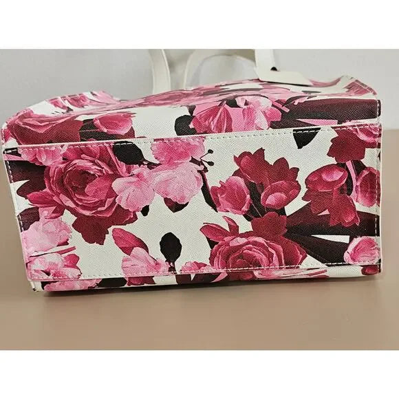 TED BAKER Women's The Icon Pink Floral Tote Bag Purse