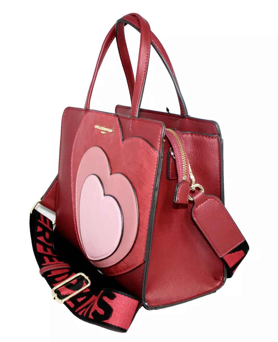 Karl Lagerfeld Paris Multi Heart Satchel Love Red Crossbody Hearts Satchel