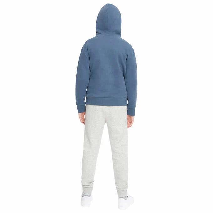 Puma Blue Youth Kids Unisex Embroidered Logo Fleece Hoodie
