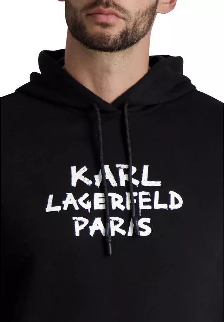 KARL LAGERFELD PARIS  Casual Black Men's Logo Sweatshirt
