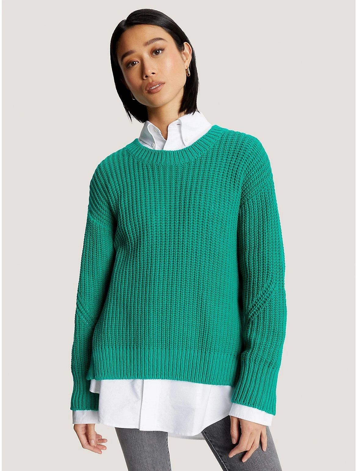 TOMMY HILFIGER Side In Courtside Green & WHITE