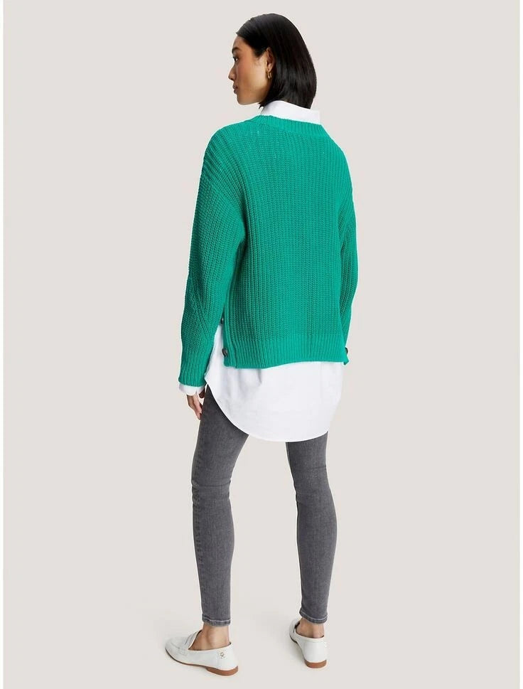 TOMMY HILFIGER Side In Courtside Green & WHITE