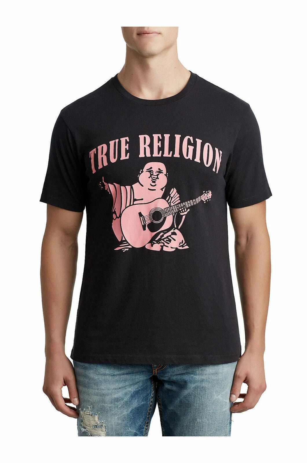 TRUE RELIGION T-shirt  Neon Buddha Short Sleeve Crew Neck Tee