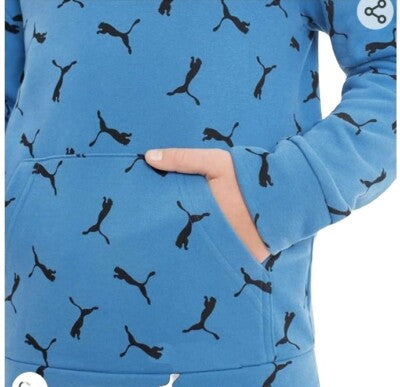 Puma Boy's Youth French Terry Hoodie With Kangaroo