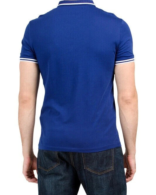 ARMANI EXCHANGE Cotton Quarter-Zip A|X Logo Short-Sleeve Men Poloshirt