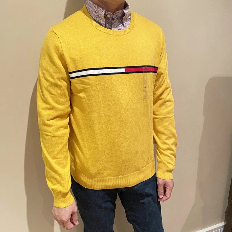 TOMMY HILFIGER Men's Signature Stripe Crewneck Sweater