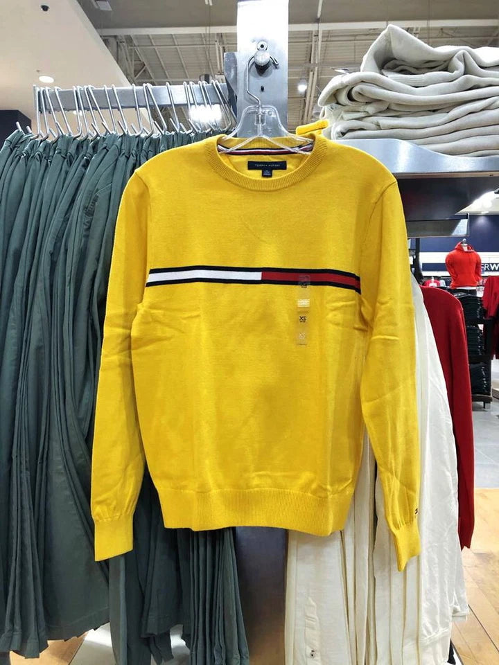 TOMMY HILFIGER Men's Signature Stripe Crewneck Sweater