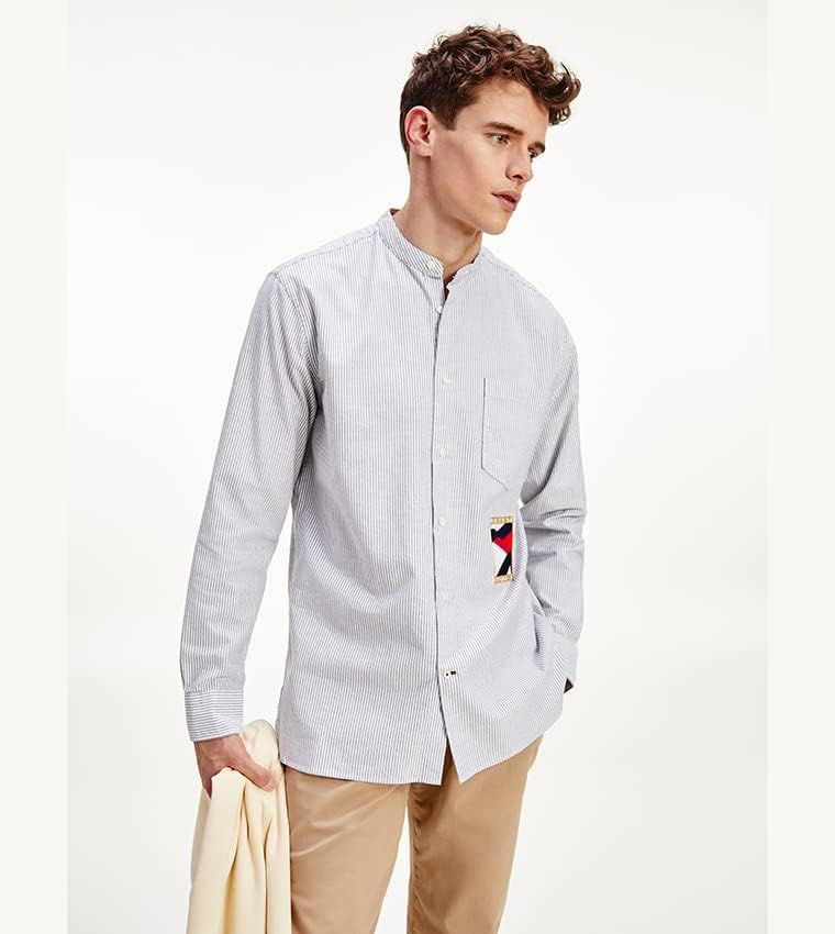 TOMMY HILFIGER Oxford Striped Logo Shirt