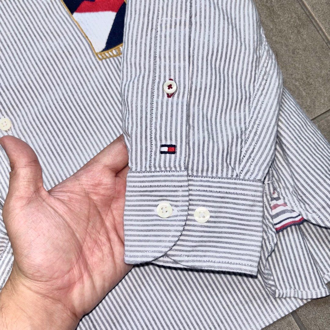 TOMMY HILFIGER Oxford Striped Logo Shirt