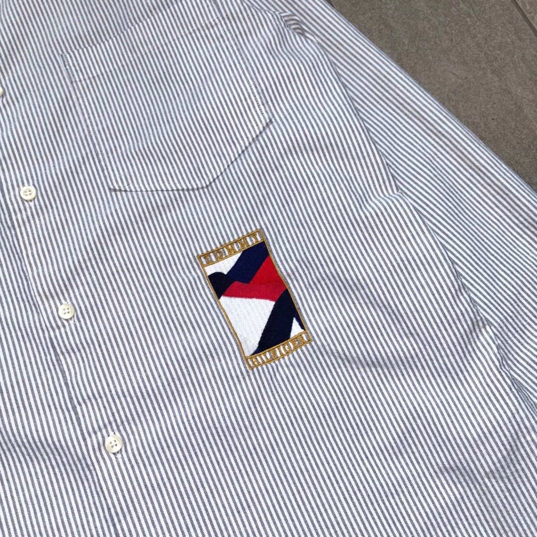 TOMMY HILFIGER Oxford Striped Logo Shirt