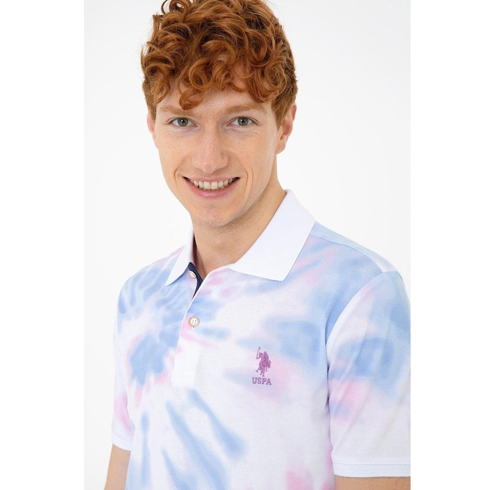 US. POLO ASSN Men Cotton-Regular-Short Sleeves-Fashion Tie Dye Polo Shirt
