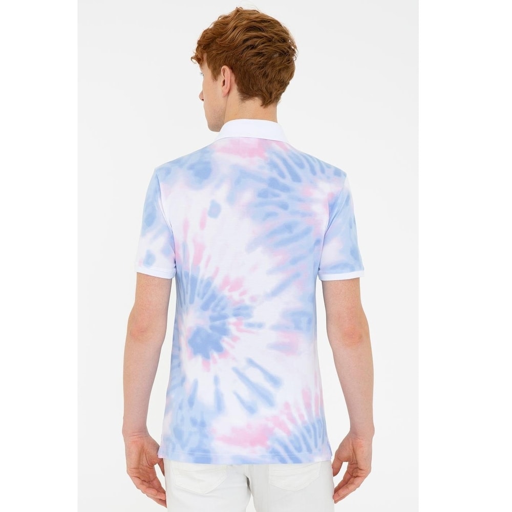 US. POLO ASSN Men Cotton-Regular-Short Sleeves-Fashion Tie Dye Polo Shirt